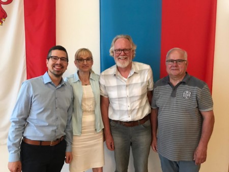 Foto des Fraktionsvorstandes, Dr. Pascal Winkler, Dr. Margret Seemann, Rolf Christiansen, Siegfried Steinberg